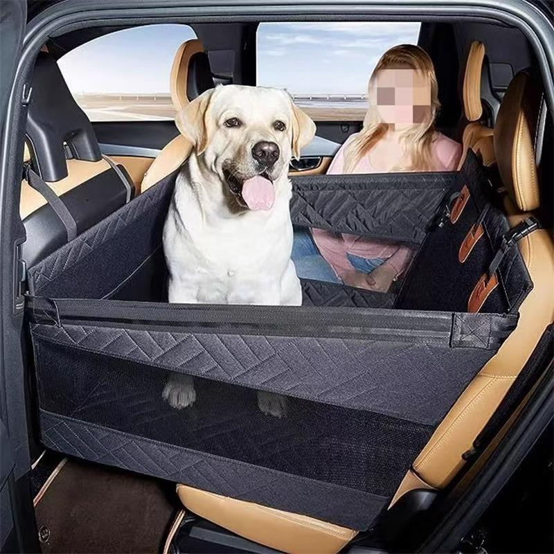 SUV Dog Car Bed with Travel Barrier, Waterproof Back Seat Protector for Large Dogs