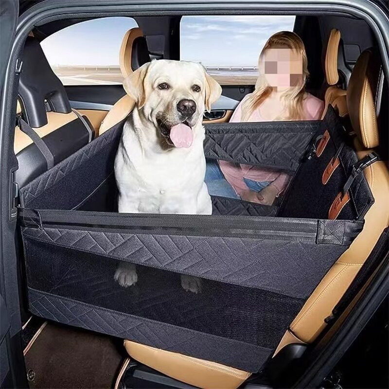 SUV Dog Car Bed with Travel Barrier, Waterproof Back Seat Protector for Large Dogs
