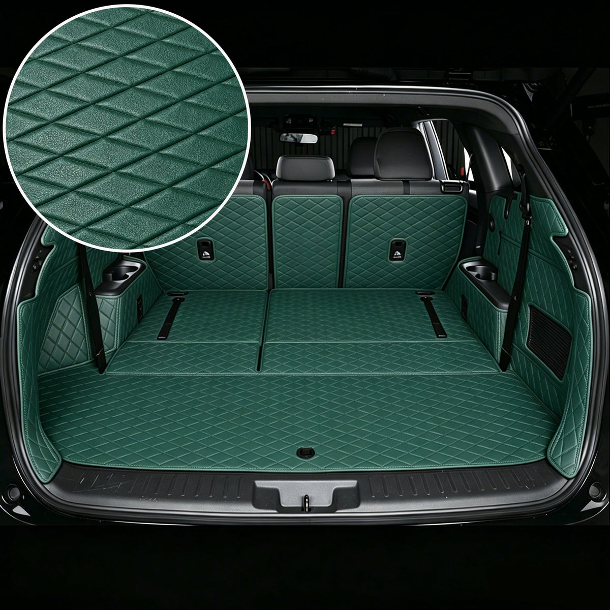 Wagroad Custom-Fit Waterproof Leather Cargo Liner for 3-Row SUVs