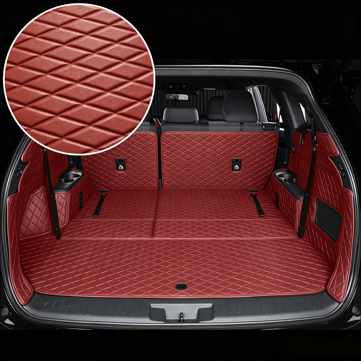 Wagroad Custom-Fit Waterproof Leather Cargo Liner for 3-Row SUVs
