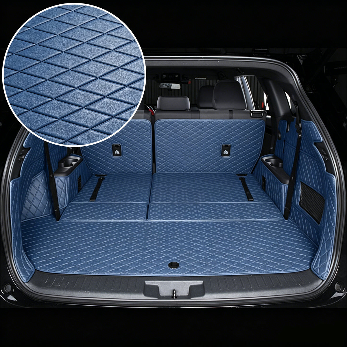 Wagroad Custom-Fit Waterproof Leather Cargo Liner for 3-Row SUVs