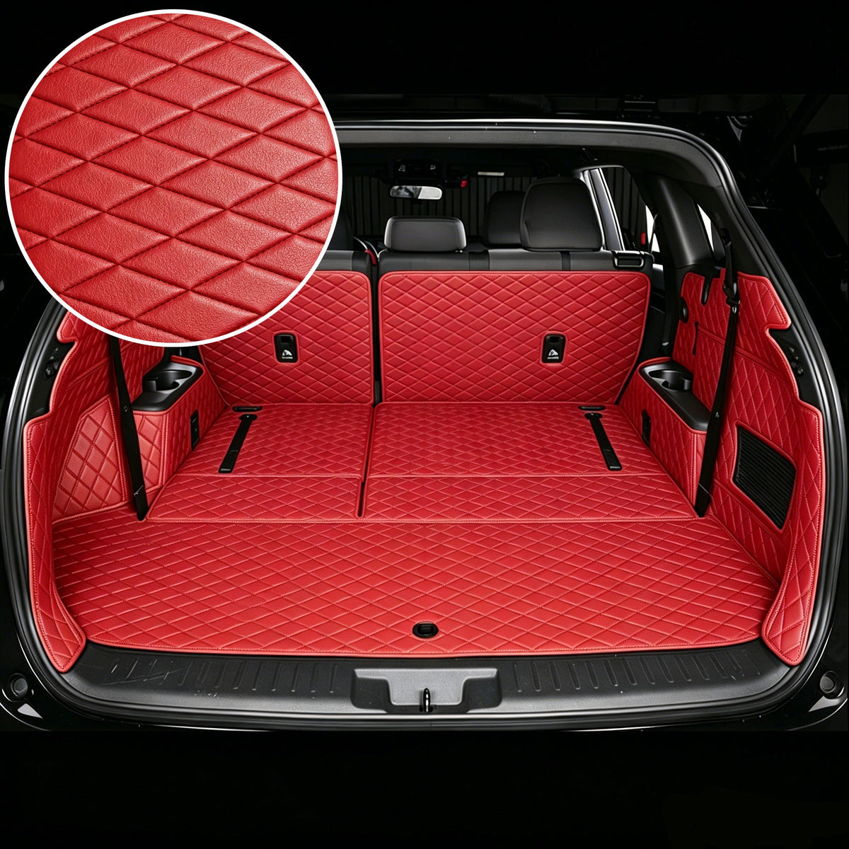 Wagroad Custom-Fit Waterproof Leather Cargo Liner for 3-Row SUVs