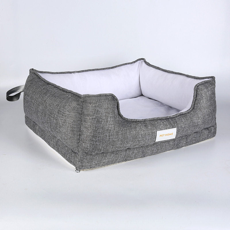Luxury Dog Car Bed for SUV, Large Dogs Travel Bed with Non-Slip Base