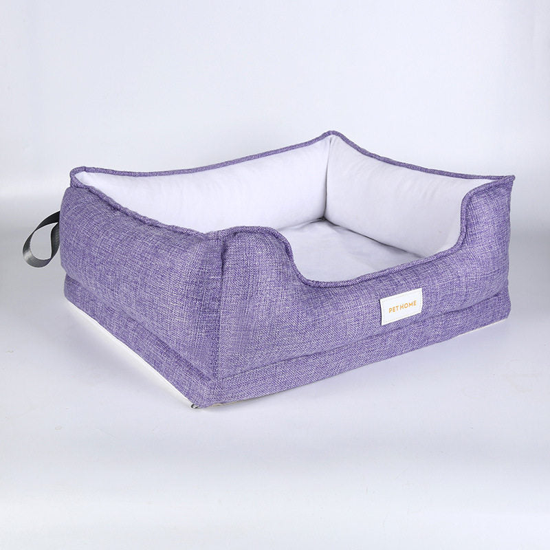 Luxury Dog Car Bed for SUV, Large Dogs Travel Bed with Non-Slip Base