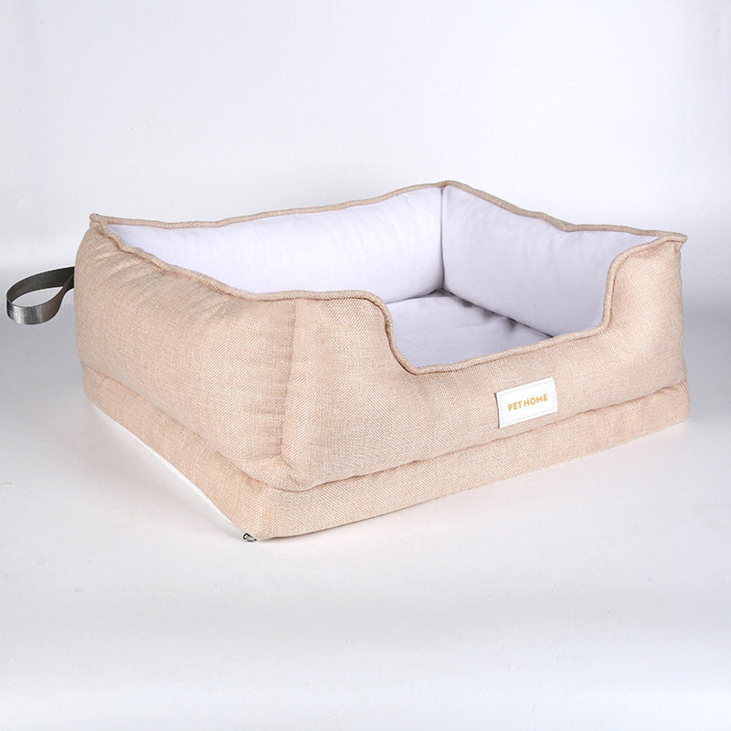 Luxury Dog Car Bed for SUV, Large Dogs Travel Bed with Non-Slip Base