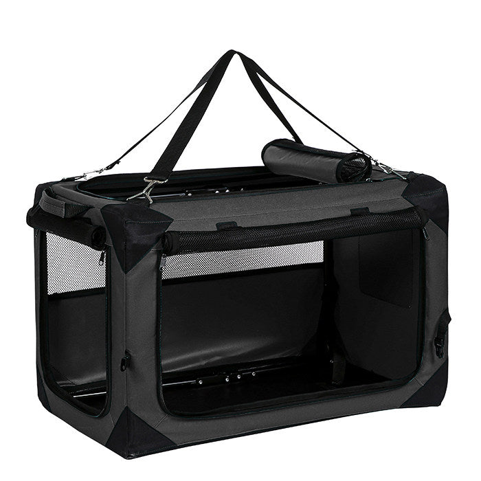 Collapsible Soft Dog Crate, Portable Travel Pet Kennel Carrier with Breathable Mesh