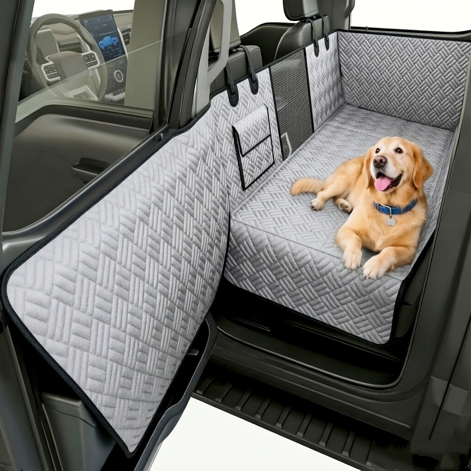 Premium SUV Dog Car Hammock – Full Back Seat Protector for Dogs