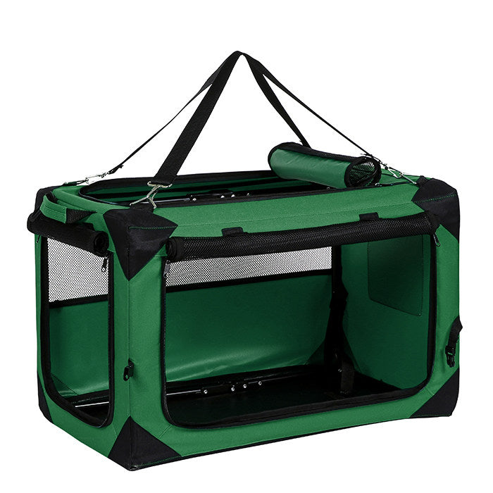 Collapsible Soft Dog Crate, Portable Travel Pet Kennel Carrier with Breathable Mesh