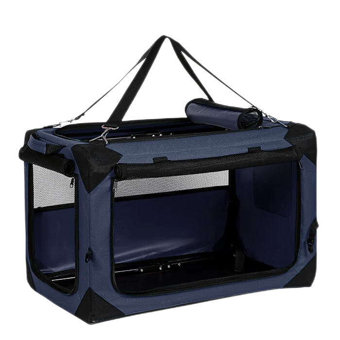 Collapsible Soft Dog Crate, Portable Travel Pet Kennel Carrier with Breathable Mesh